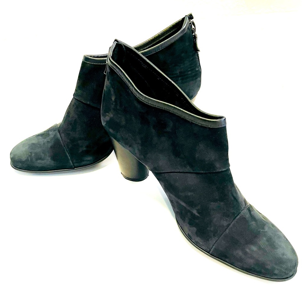 Arche Suede Heeled Black Booties